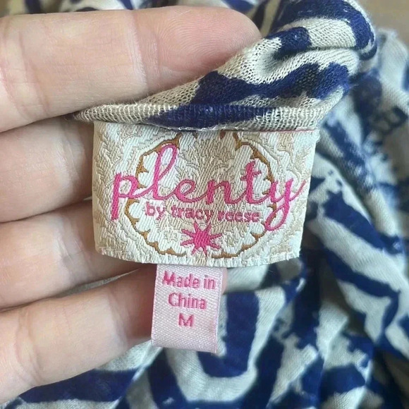 Plenty By Tracy Reese Linen 2 Pieces Set Counting Angels Faux-wrap Dress Sz M - Picture 5 of 7